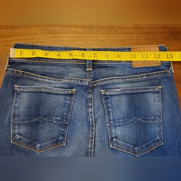 Lucky Brand Brooke Skinny Ankle White Oak Denim Selvedge Jeans Size 0/25 - Picture 13 of 16